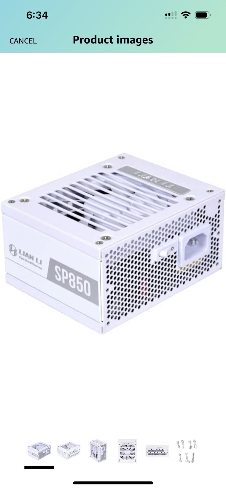 LIAN LI SP 850 80+ Gold, White Color, Performance SFX Form Factor Power Supply - SP850 White