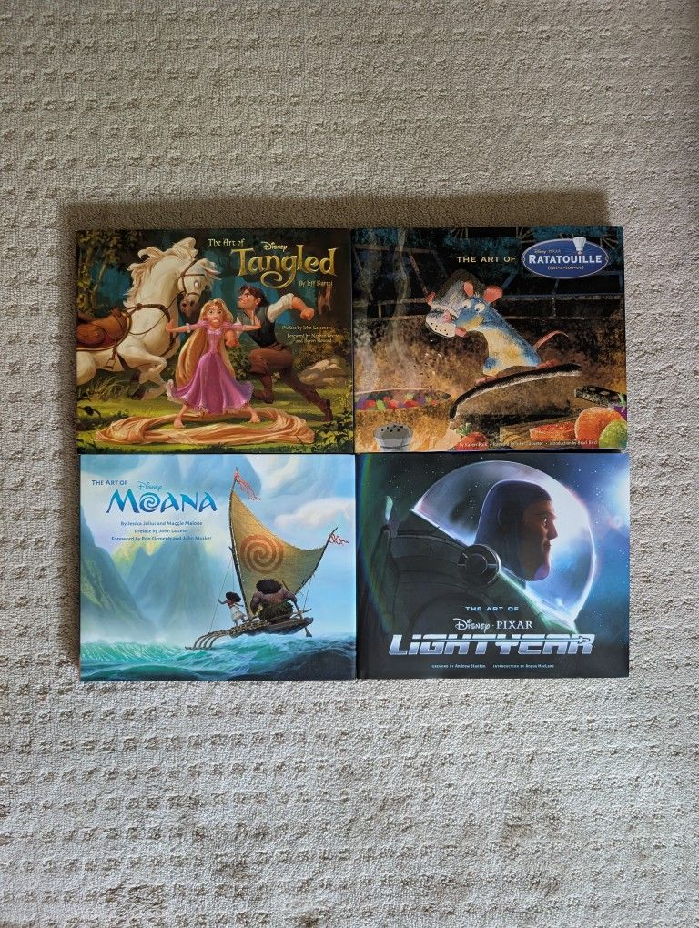 Disney Artbooks: The Art of Tangled, Ratatouille, Moana, & Lightyear