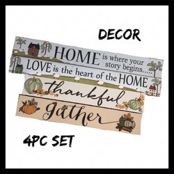 NWT Farmhouse 4pc Home decor Set