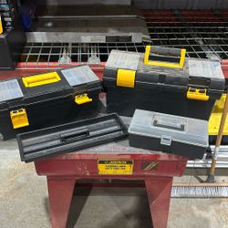3 Stackable Tool Boxes