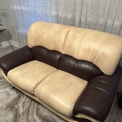 Italian Leather Sofa Set