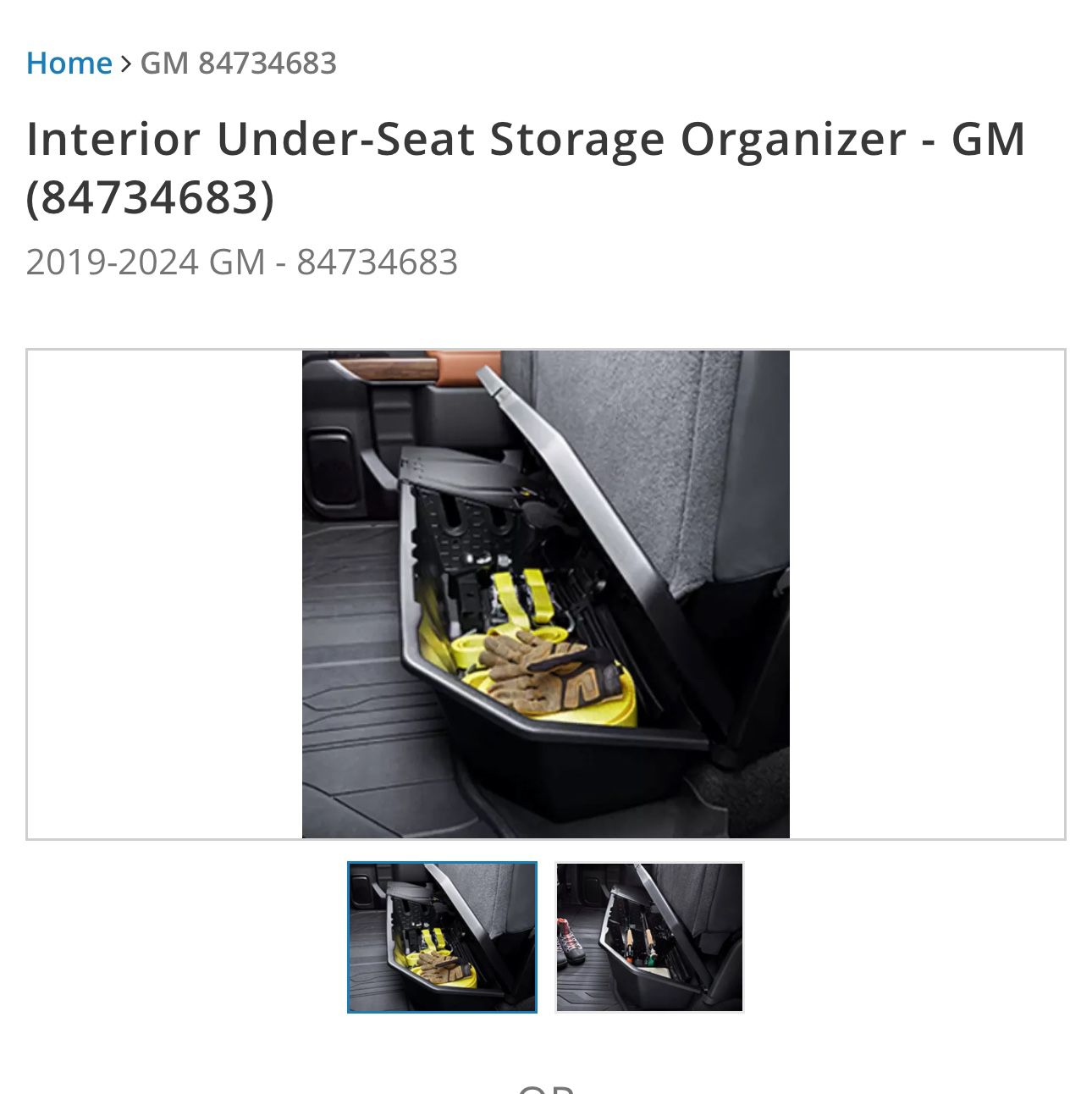 OEM Silverado Tool Box - Underneath Seat