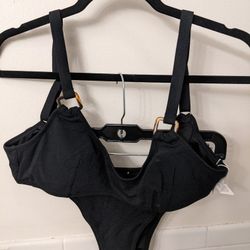 Cupshe size M Black Nylon/Spandex Two-Piece Bikini