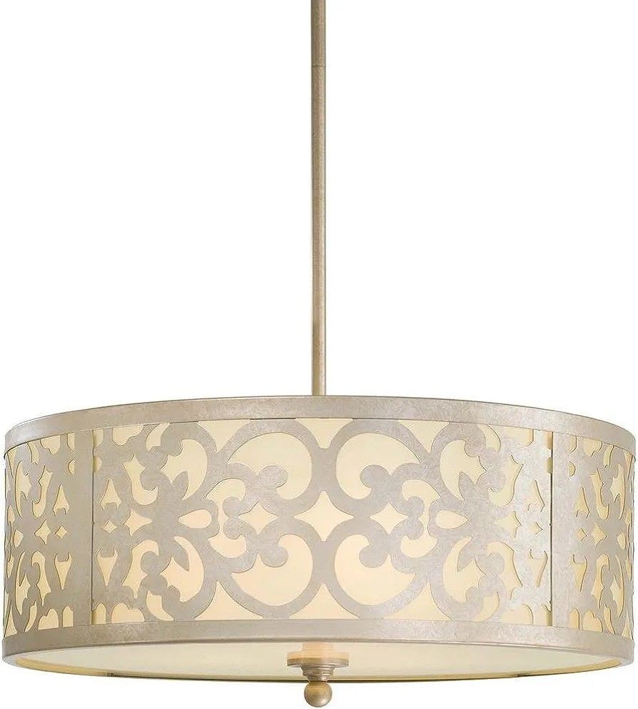 Minka Lavery
Nanti 10 in. 100W 3-Light Chandelier in Champagne Silver with Etched Vanilla Glass Shade