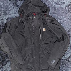 Carhartt Men’s Storm Defender Black Jacket, size XL