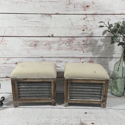 Two Furniture Storage Ottoman