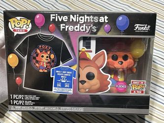 Funko Pop Five Nights At Freddy’s Balloon Foxy (Flocked) w/ 2XL Shirt
