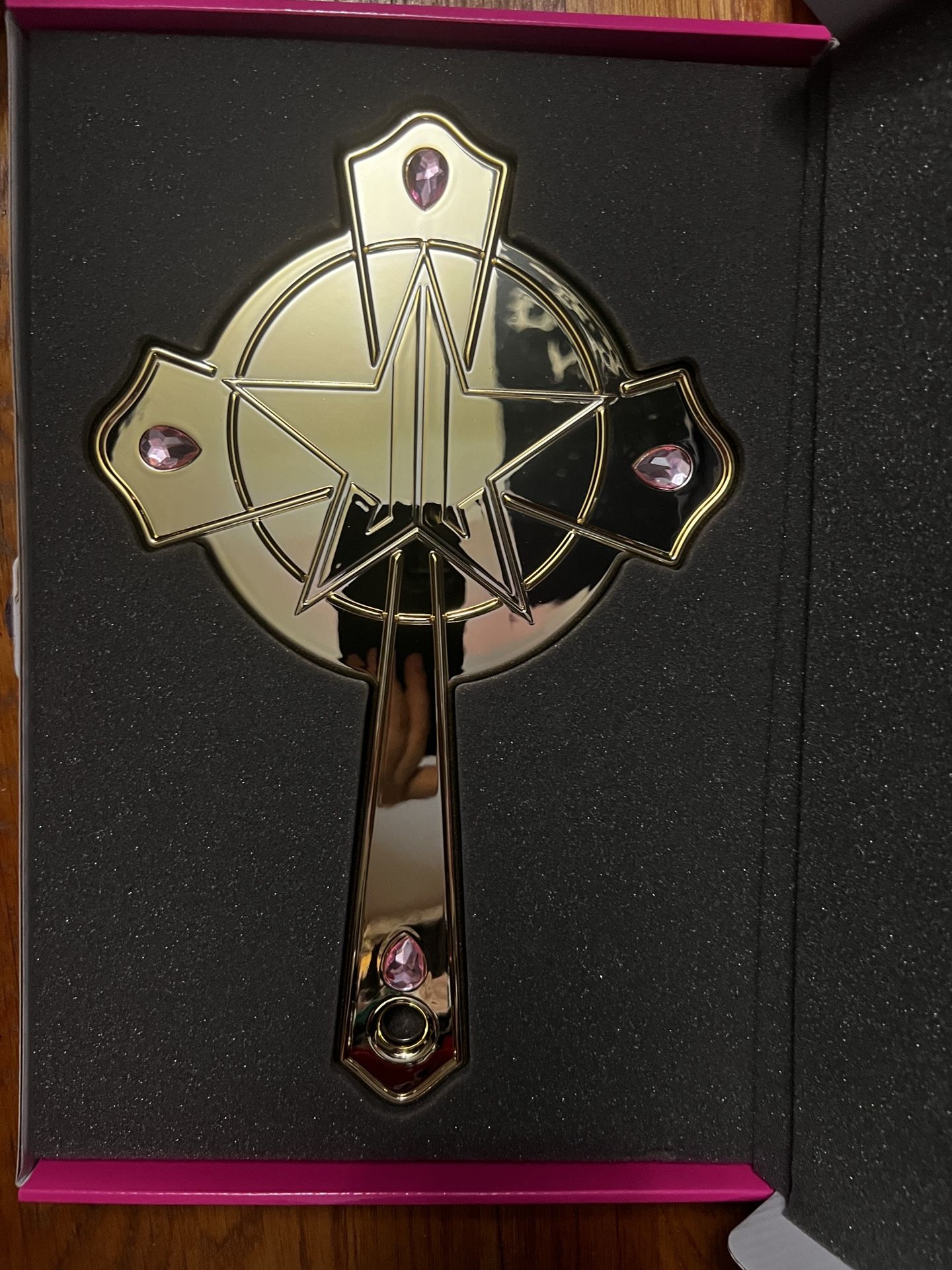 Jeffree Star Cosmetics Gold Chrome Cross Mirror