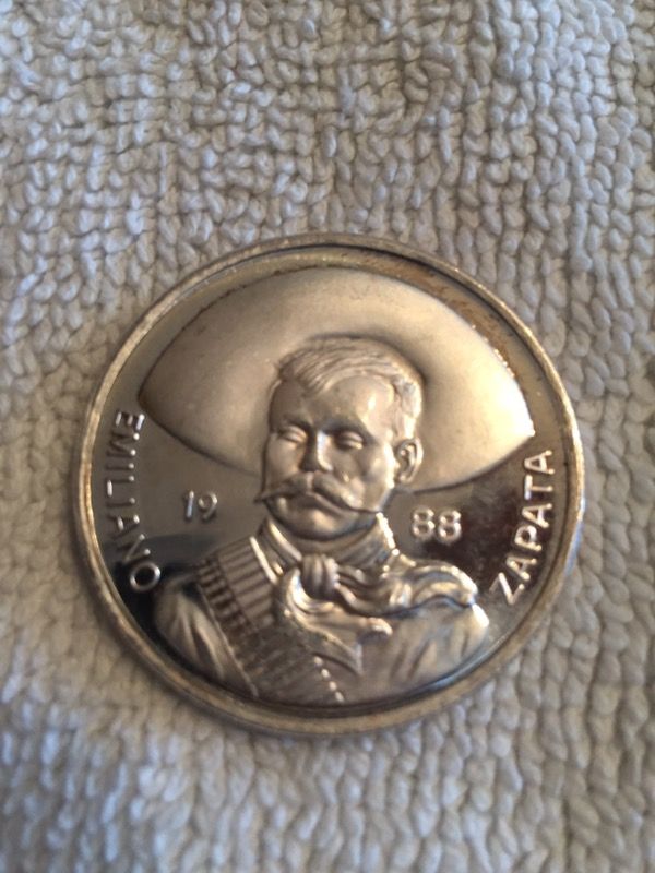 1988 Emiliano Zapata silver coin .999