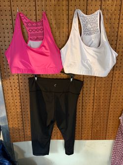 Beautiful 3-piece activewear bundle from ZYIA Active! This set features two of their highly popular, high-performance Bomber Bras and a matching pair 