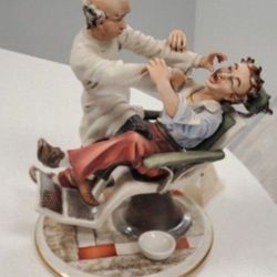 Authentic Capo di Monte Italian Dentist Porcelain Statue