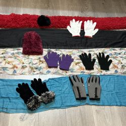 Ear Muffs, Scarfs, Gloves & Hat set 