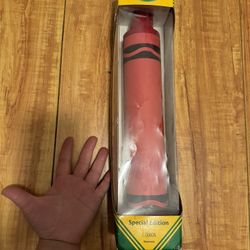 Large Red Crayon. Tip - A Little Damaged 