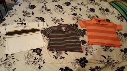 LOT OF 3 BOY'S POLO SHIRTS-2 SIZE S (6-7)/1 SIZE M (8)