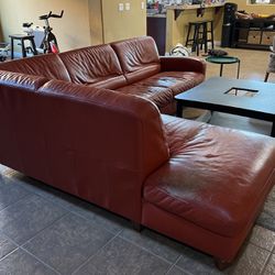 Leather Couch / Sofa Bed