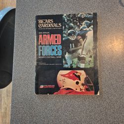Chicago Bears Verses The Armed Forces 1969 Benefit Football Game Magazine