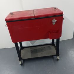 Outsunny 80-quart Rolling Cooler Cart