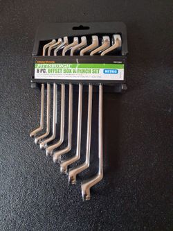 Pittsburgh 8 piece offset box wrench set metric