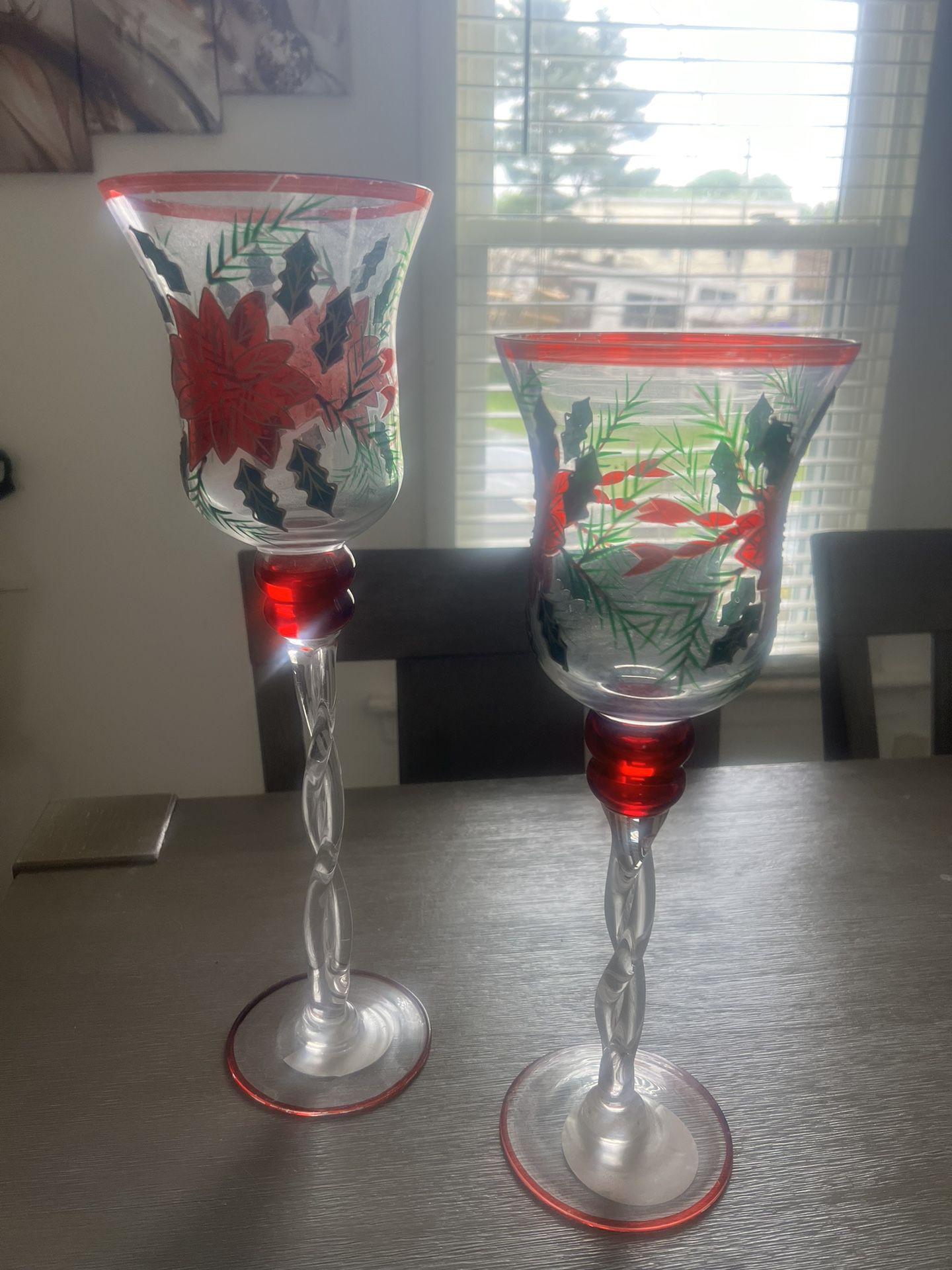 2 Decorative Glass Pieces