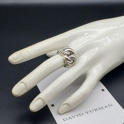 David Yurman Sterling Silver Cable Curb Ring Sz 7