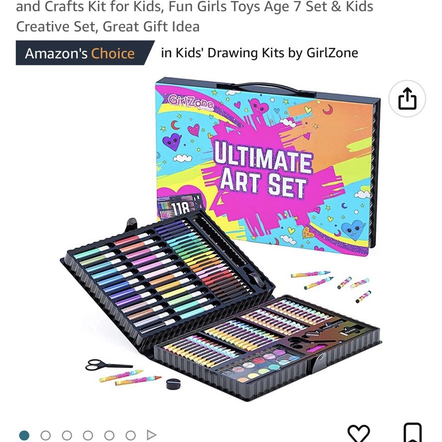 GirlZone Ultimate Art Set for Girls, 118-Piece Awesome Arts and Crafts Kit  for Kids, Fun Girls Toys Age 7 Set & Kids Creative Set, Great Gift Idea for  Sale in Los Angeles
