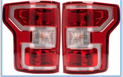 Brake Tail Light Rear Lamp Compatible With Ford F150 F-150 2018 2019 2020 Driver and Passenger Side Halogen Type OE-Style with Bulbs and Harness NON