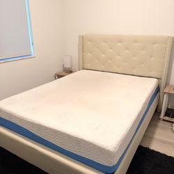 Queen Bed Frame with 2 nightstand