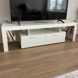 TV STAND LIKE NEW Up To 70’’ With LED Lights