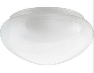 Aspen Creative 23607-01, 9" White Opal Mushroom Glass Shade For Ceiling Fixture