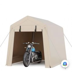 Garvee 6x8 FT Portable Outdoor Storage Shed with Dual Roll-Up Doors & Vents