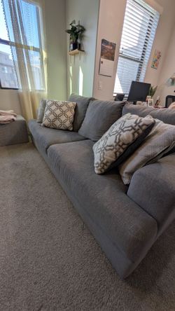 Spacious Gray sofa for sale (Living Spaces)