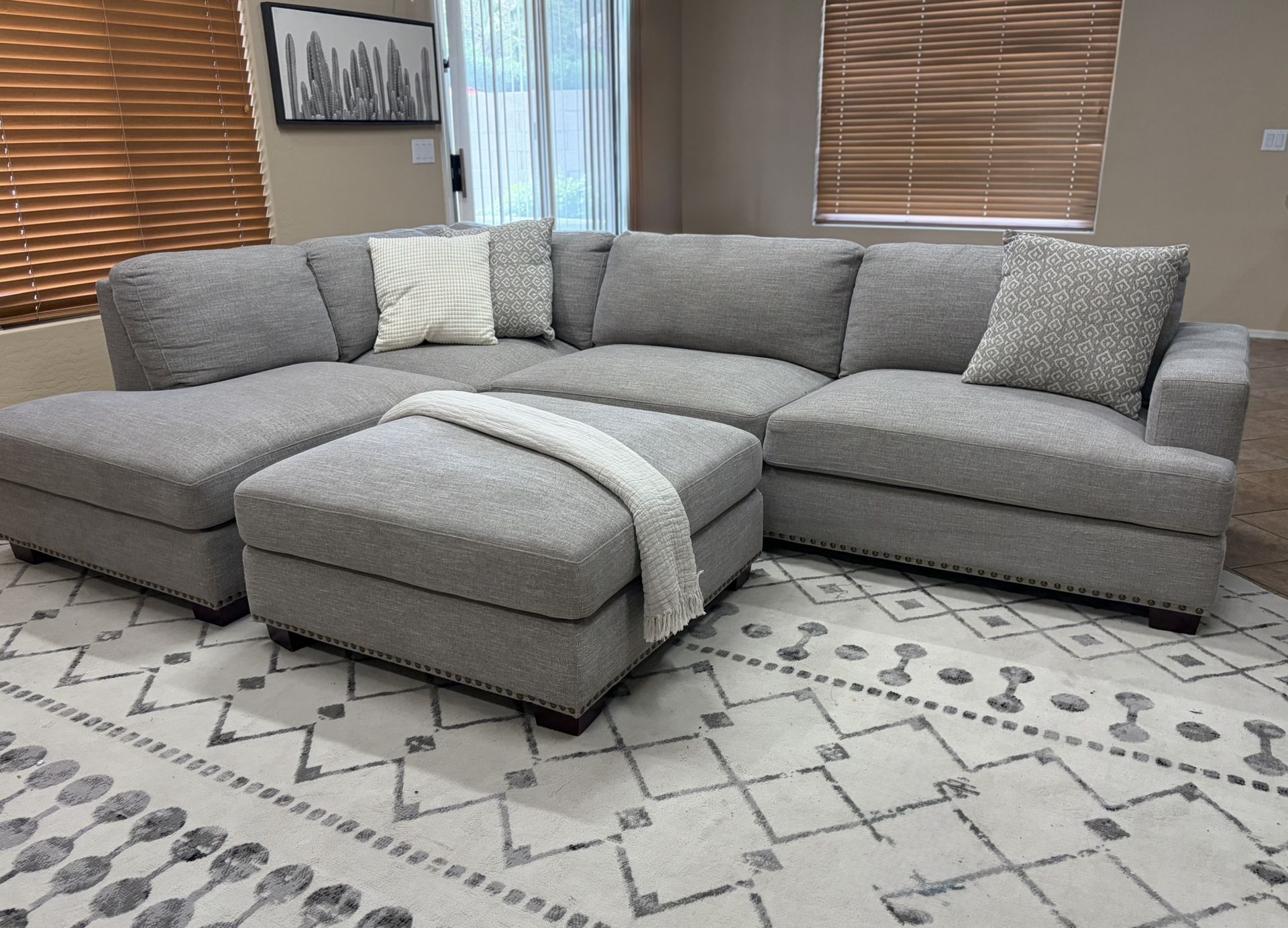 Beautiful Costco 2pc L-Sectional W Ottoman