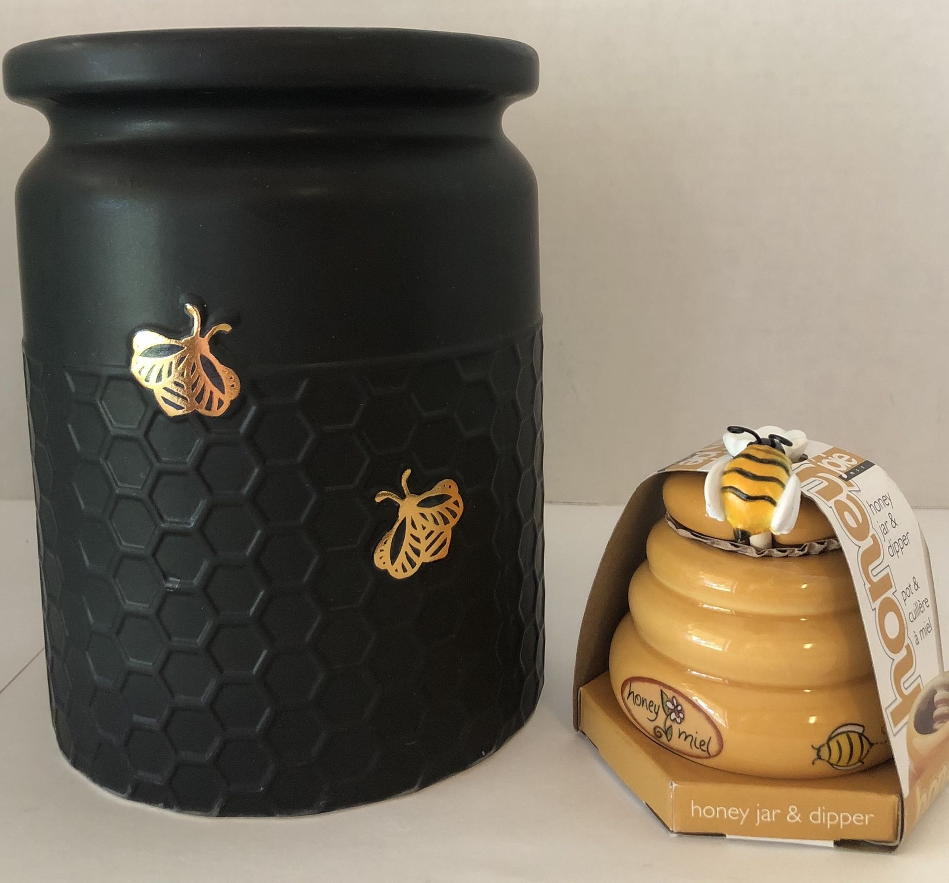 🙋‍♀️ Honey Bee Utensil Holder And Honey Pot