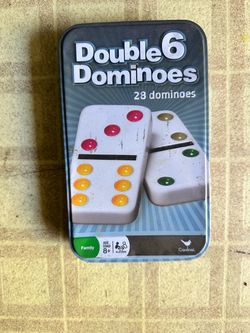 Cardinal Double 6 Dominoes Tin