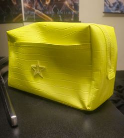 Jeffree star yellow makeup bag