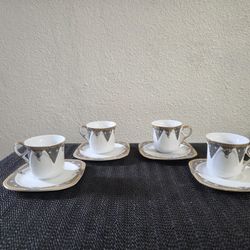 Expresso set of Four. Cup And Saucer