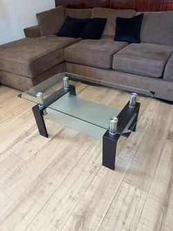 Two-Tier Glass Coffee Table