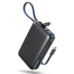 Brand New Portable Charger 50000mAh Power Bank with 2 Built in Cables