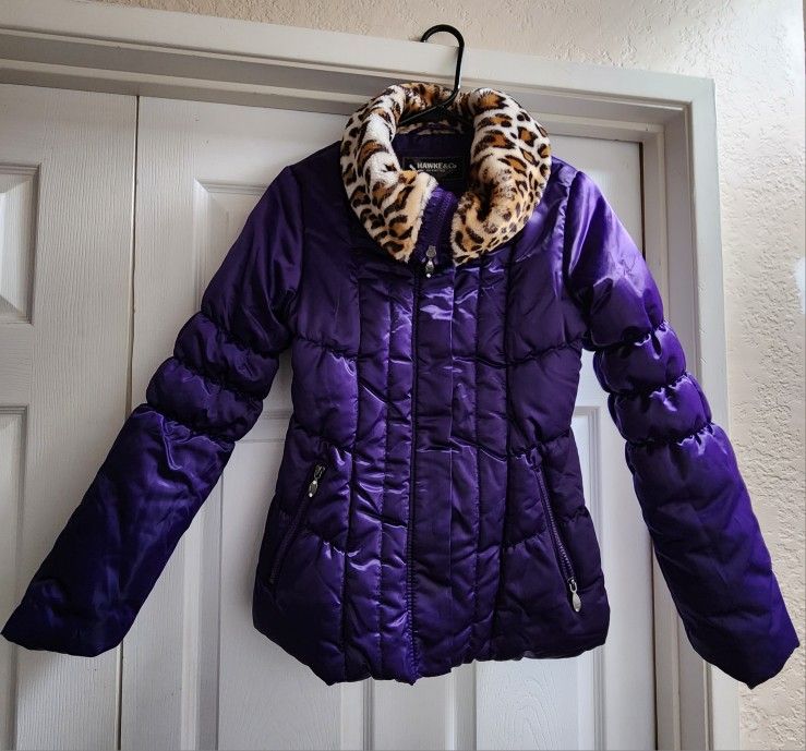 Girl's purple puffer jacket