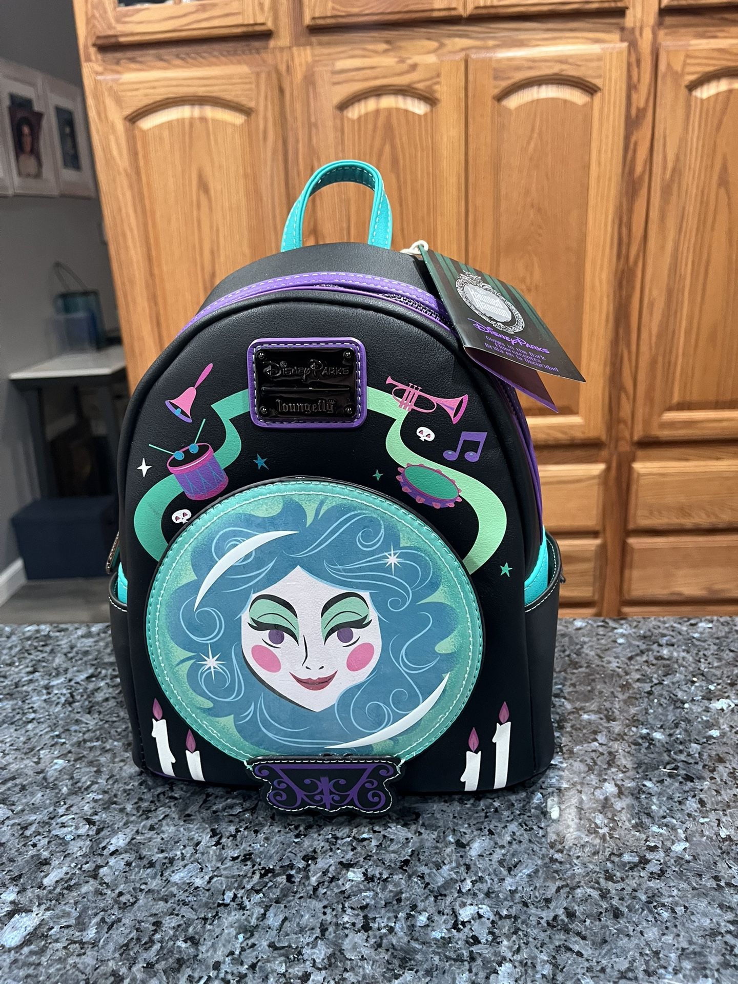 Haunted Mansion Madame Leota Crystal Ball Loungefly Mini Backpack Disney Parks. Brand new with tags. Smoke free home