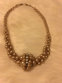 Faux pearl necklace