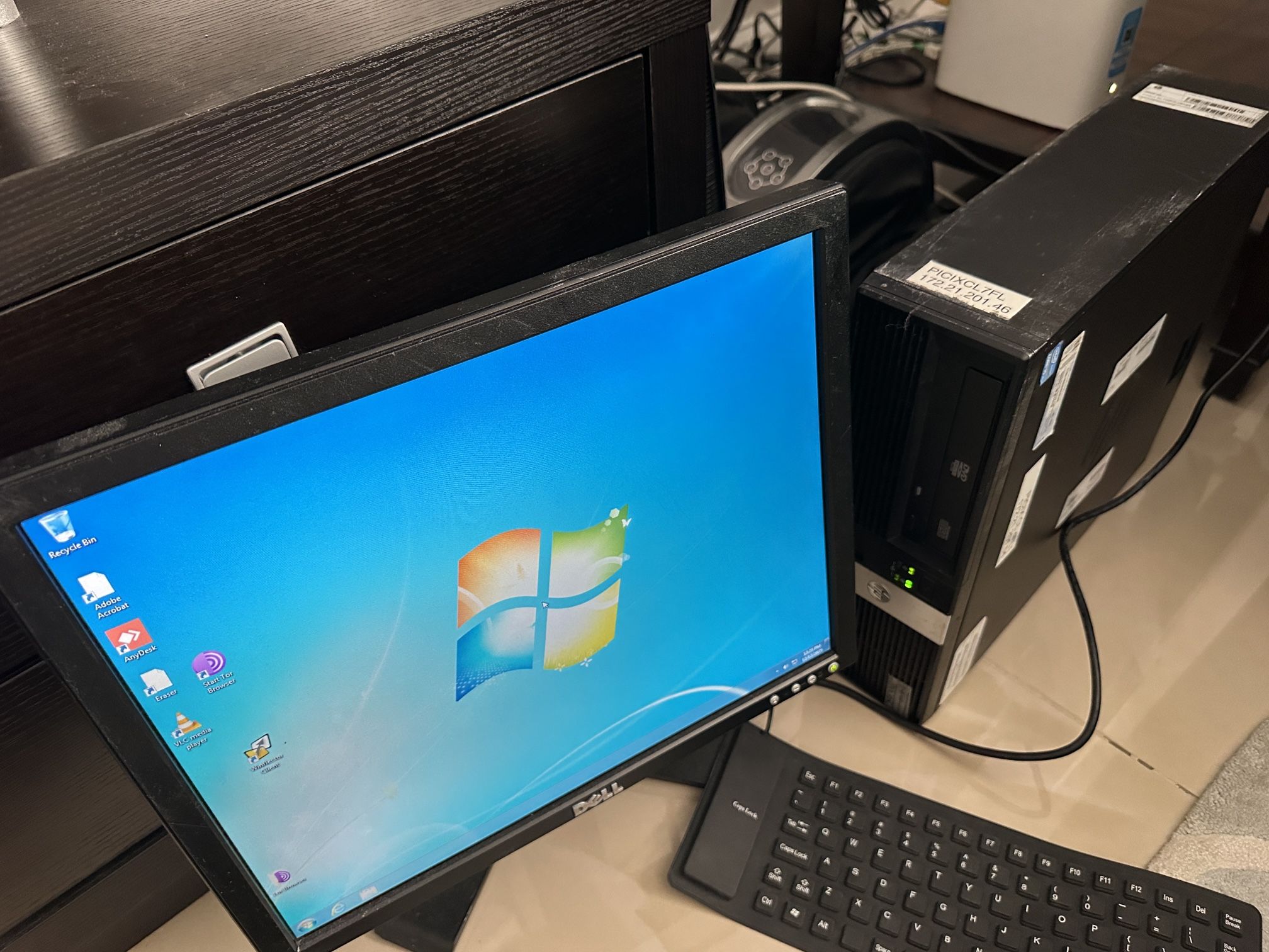 Pc Desktop With Monitor, keyboard And Mouse