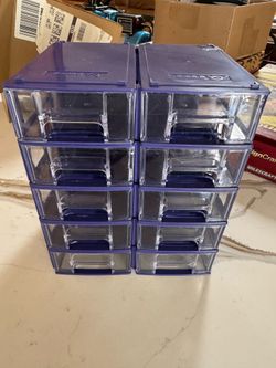 Stackable Storage Drawers Set of 10