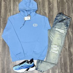 Christian Dior Sneakers, Dior Hoodie, And Amiri Jeans, Brand New  With Box And Dust Cover 