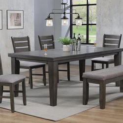 Bardstown Gray Extendable Dining Set
