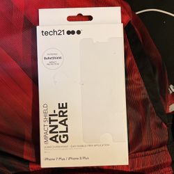 Brand New Tech21 Apple Aiphone 7 & 8 Plus Impact Shield Anti-Glare Screen Protector!
