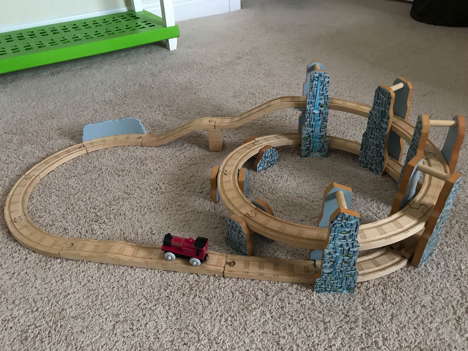 Thomas the train wood rheneas rollercoaster authentic set 99% complete