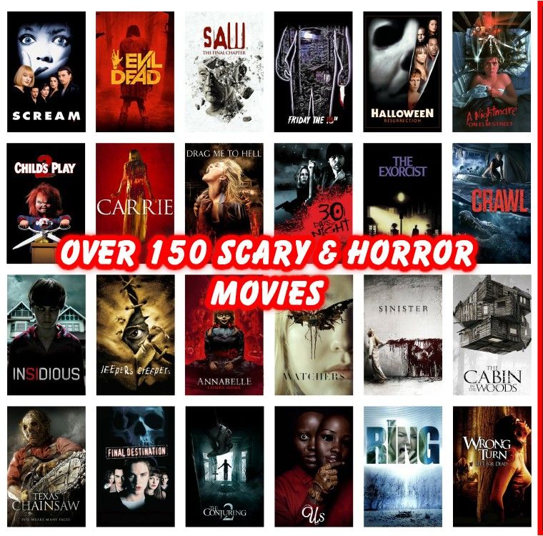 150 SCARY MOVIE COLLECTION ON USB