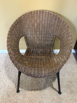 Vintage Mid-Century, Modern Wicker Chair