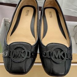 Black Michael Kors Moccasin Flats